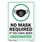 Signmission PSA, No Mask Required If You Have Been Vaccinated, 10in X 7in Rigid Plastic, OS-NS-P-710-22676 OS-NS-P-710-22676 - alternate 1
